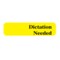 Nevs Labeling Flag - Imprinted - Dictation - Yellow - 9/16" x 2" NEV60485 - alternate 1